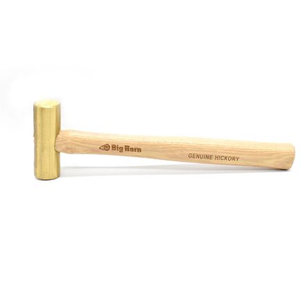 Big Horn 15124 1 LBs Brass Hammer with Hickory Handle