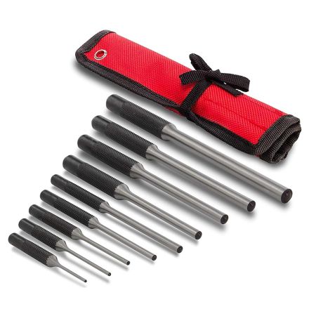 Big Horn 19277 9 Pieces Roll Pin Punch Set - Gun Bolt Catch Roll Pin Punch Tool Kit for Automotive/Jewelers/Gunsmith/Watch Makers/Repairs and Crafts