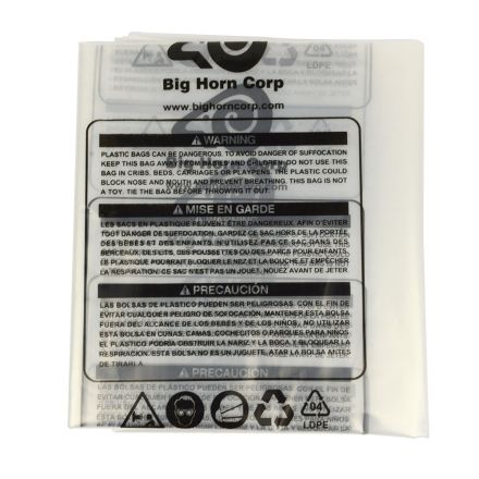 Big Horn 11785 16.5 Inch Dia. Clear Plastic Dust Collection Bag 26 Inch x 47 Inch - Replaces Powermatic 1791087 (5 Pk)