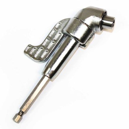 Big Horn 19340 Angle Screwdriver Adapter with Lock & Quick Release
