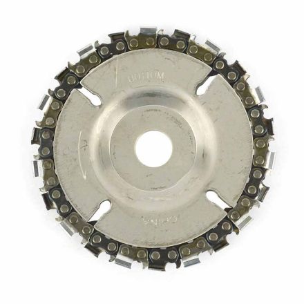 Superior Steel SS458 EZ install 4" 22 Tooth Fine Cut Grinder Disc and Chain - 5/8" Arbor